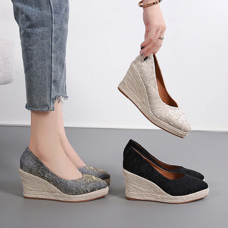 Espadrilles compensées à plate - Espadrille Slip On avis et prix