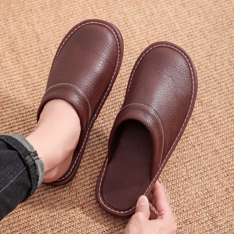 Chaussons d'intérieur en cuir  - Flip Flop Leather Men avis et prix