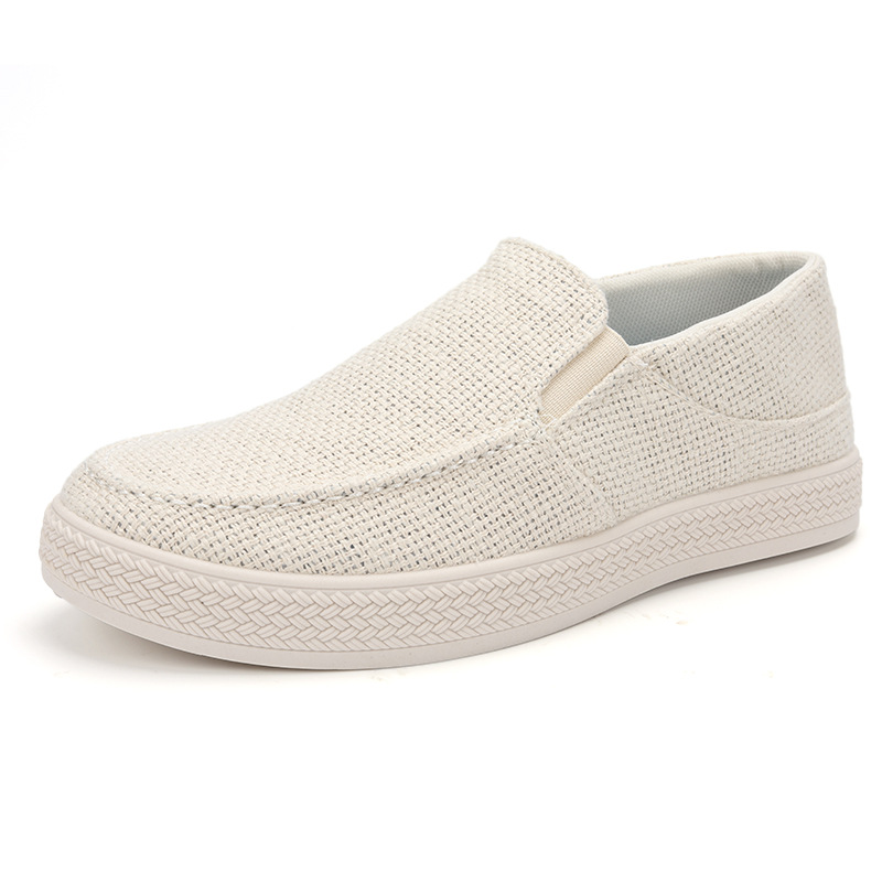 Mocassins en lin pour hommes,  - Espadrille Slip On avis et prix
